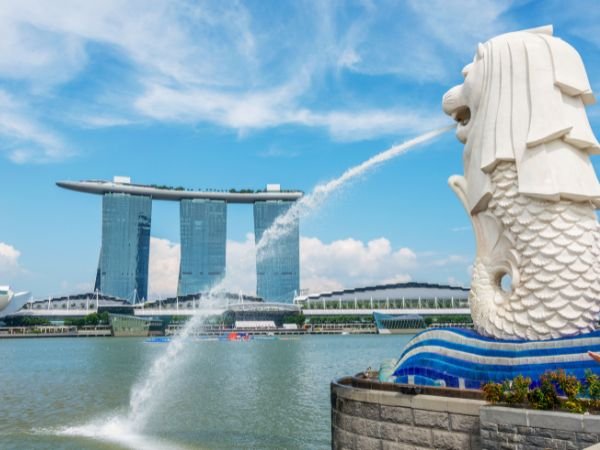 Singapore skyline and modern green city